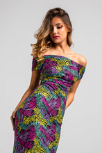 Cargar imagen en la galeria Vestido Bardot Safari Color
