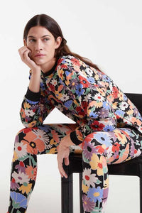 SUDADERA FLORAL MAXI