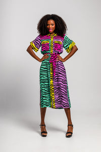 Vestido Camisero Safari Color