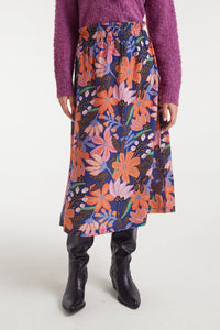FALDA MIDI FLORES OTOÑO