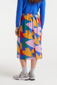 FALDA MIDI CORAZONES DE COLORES