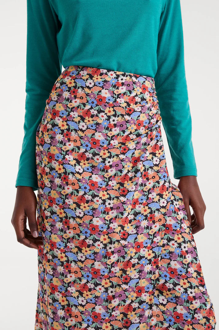 FALDA MIDI FLORES MINI