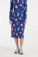 Cargar imagen en la galeria Falda Midi Skirt con estampado Porcelain
