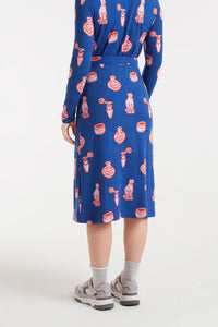 Falda Midi Skirt con estampado Porcelain