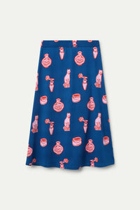 Falda Midi Skirt con estampado Porcelain