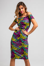 Cargar imagen en la galeria Vestido Bardot Safari Color
