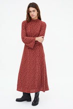 Cargar imagen en la galeria VESTIDO ENCAJE FLORAL MARRÓN
