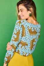 Cargar imagen en la galeria Blusa Guepardo turquesa
