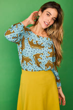Cargar imagen en la galeria Blusa Guepardo turquesa
