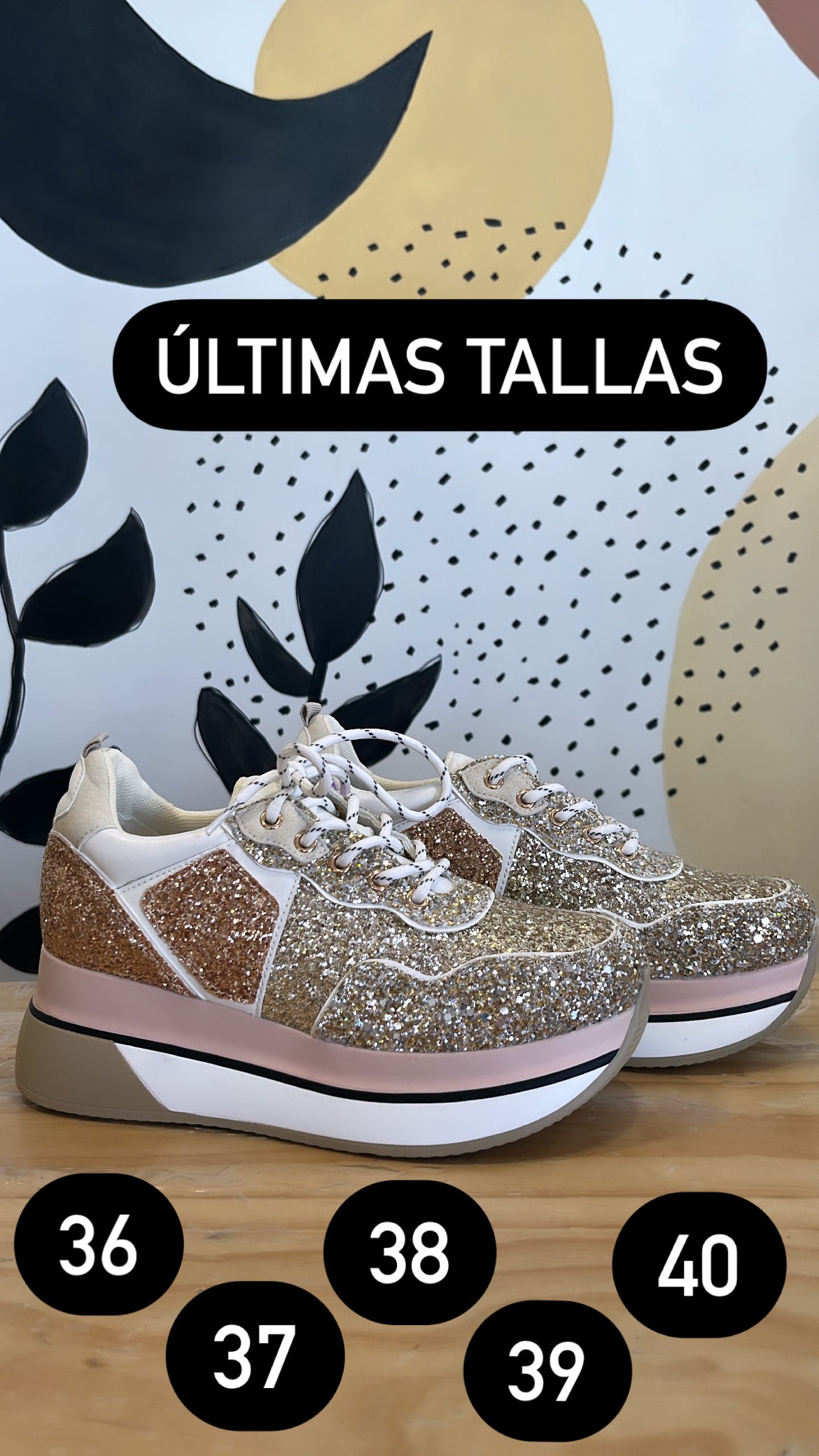 Deportivo plataforma Glitter