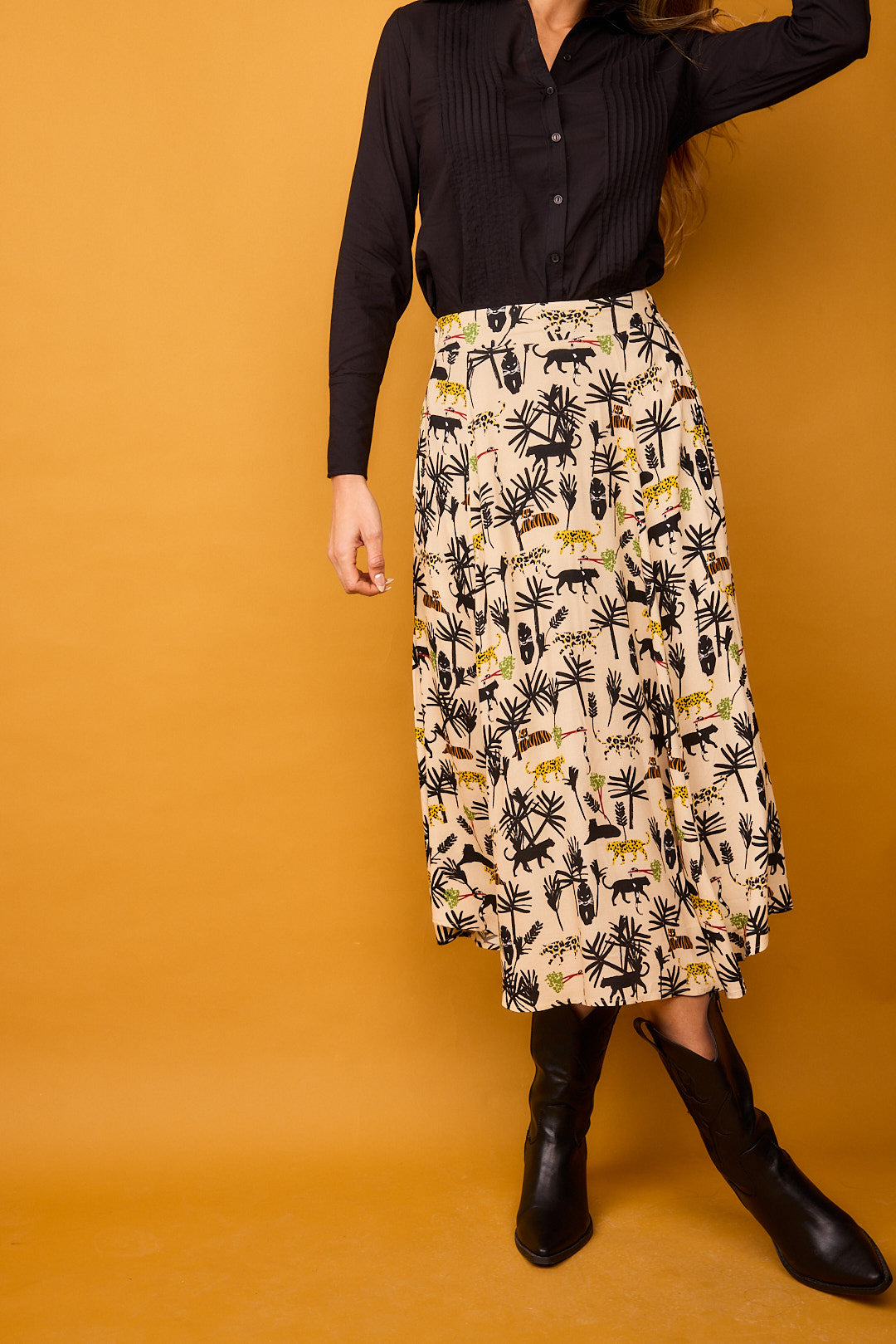 FALDA midi Selva