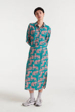 Cargar imagen en la galeria FALDA MIDI LEOPARDO VERDE
