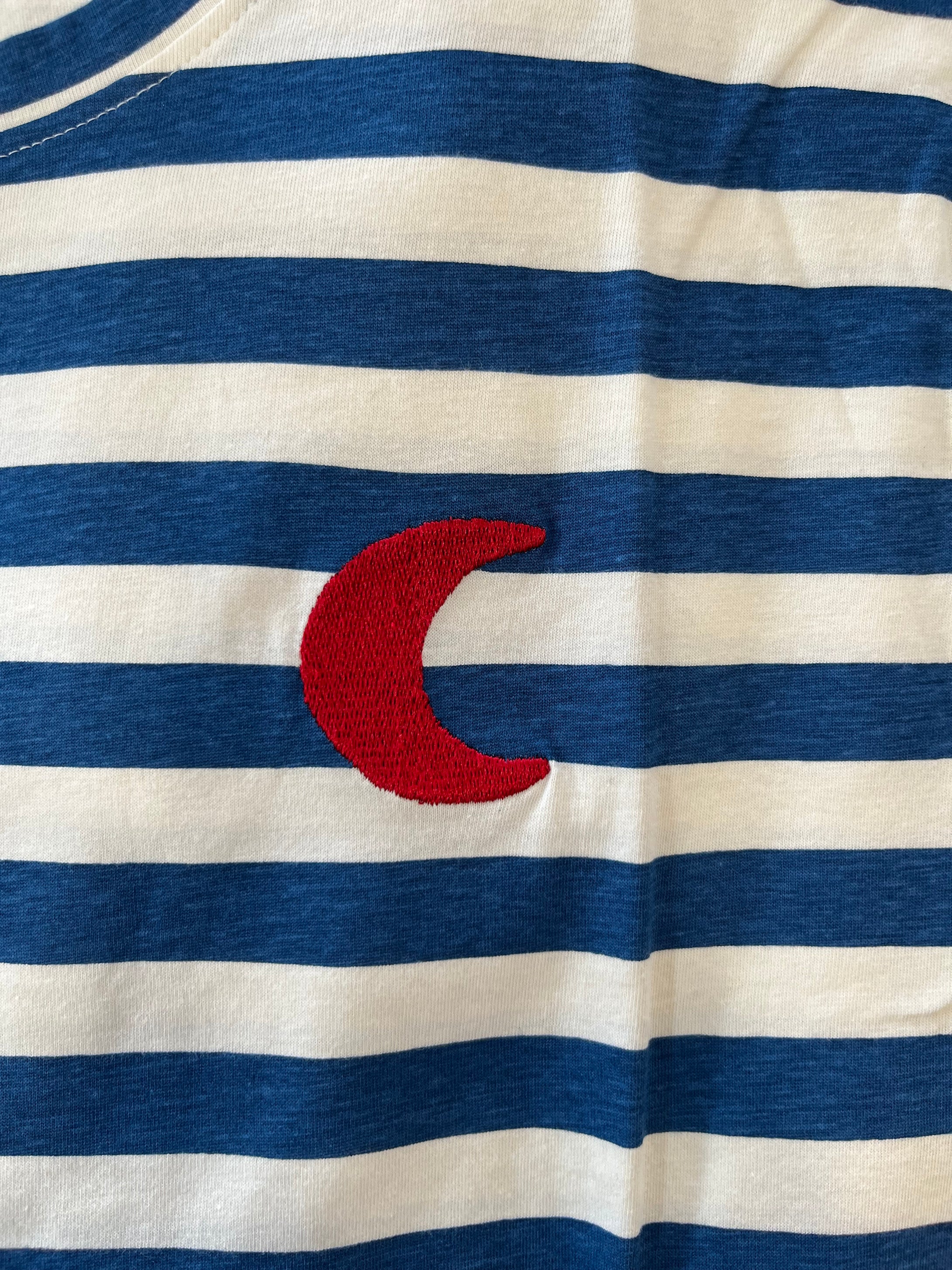CAMISETA RAYAS AZULES LUNA