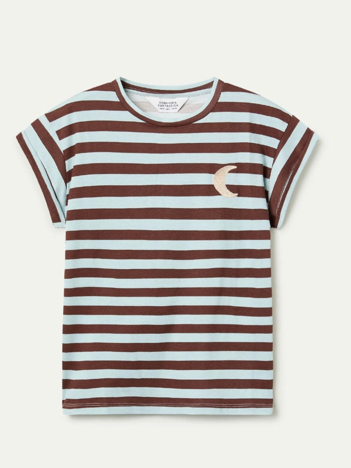 CAMISETA RAYAS MARRÓN LUNA