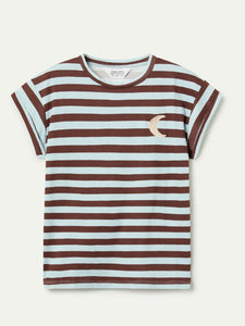 CAMISETA RAYAS MARRÓN LUNA