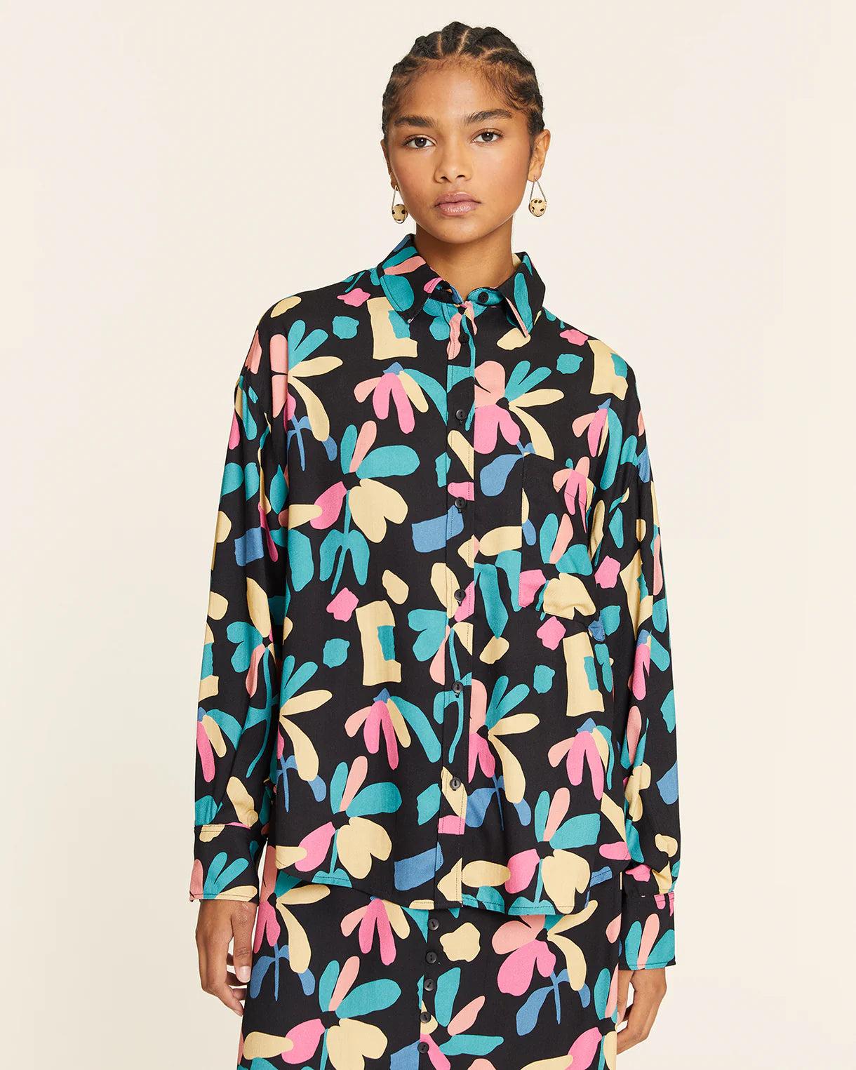 BLUSA CAMISERA FLORES