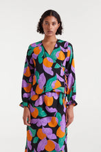 Cargar imagen en la galeria BLUSA CRUZADA NARANJA LILA
