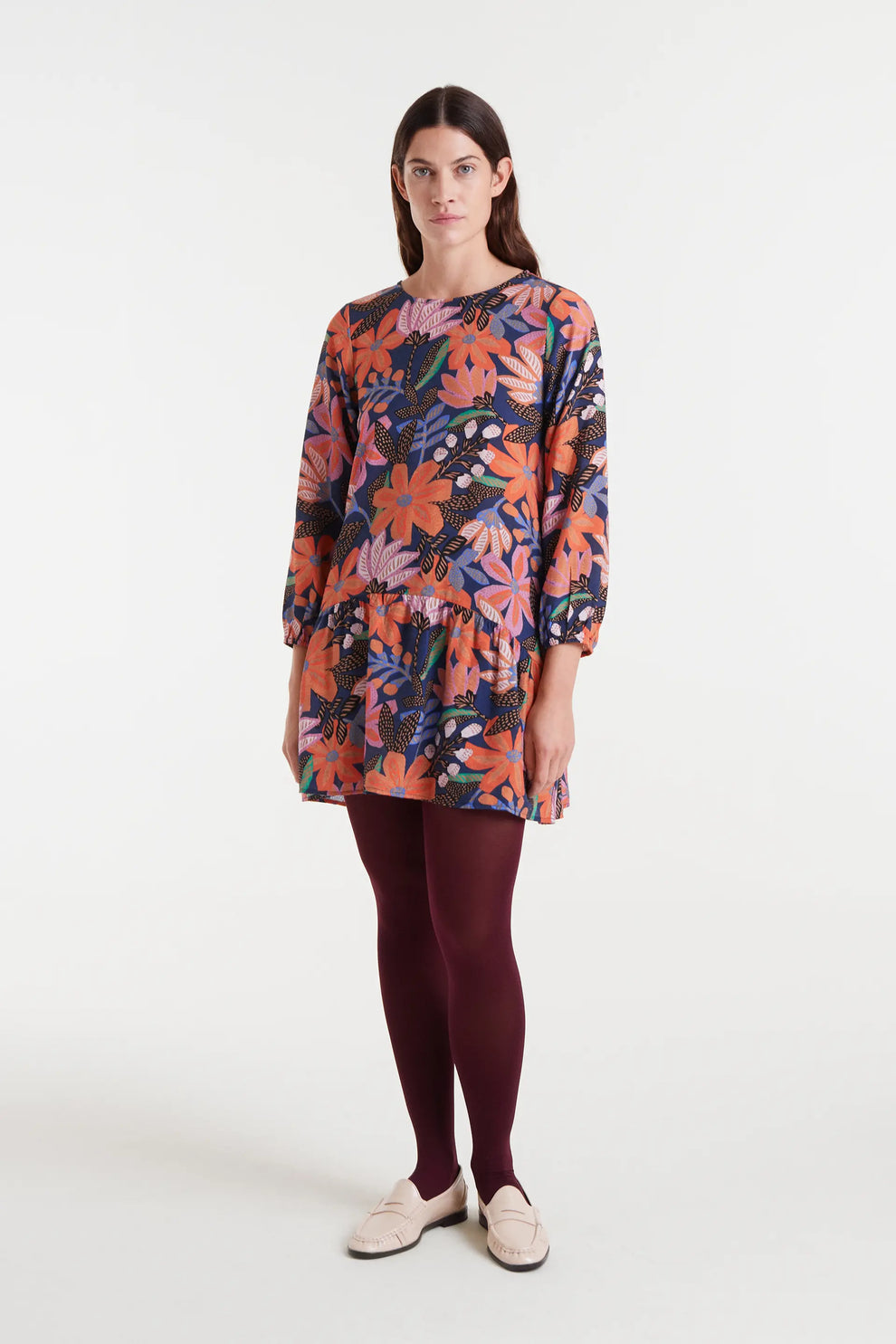 VESTIDO FLORES DE OTOÑO BABYDOLL