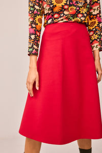 FALDA TRAPECIO ROJA