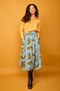 FALDA midi guepardo
