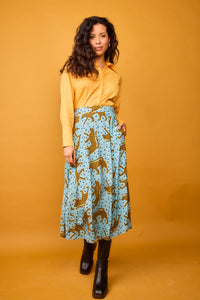 FALDA midi guepardo