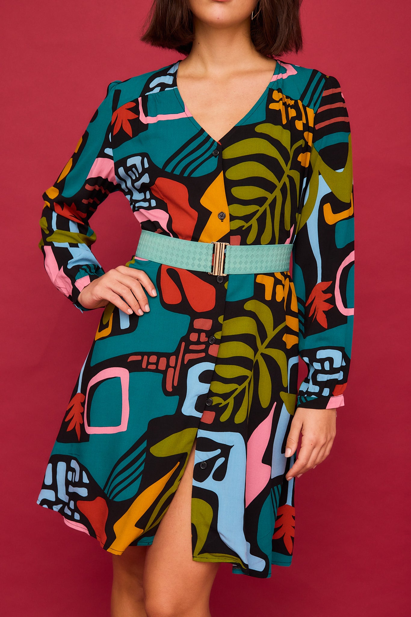 VESTIDO MULTICOLOR