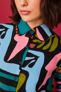 BLUSA CAMISERA MULTICOLOR