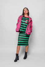 Cargar imagen en la galeria FALDA TUBO RAYAS VERDE
