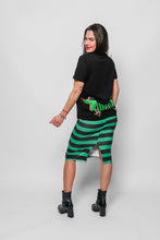 Cargar imagen en la galeria FALDA TUBO RAYAS VERDE
