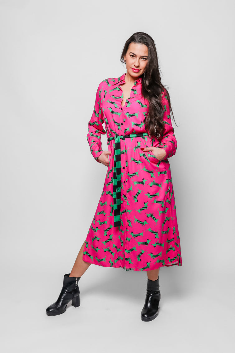 VESTIDO CAMISERO PERRITO SALCHICHA